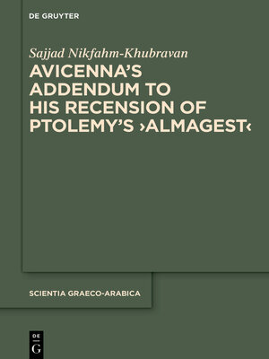 cover image of Avicenna's Addendum to His Recension of Ptolemy's ›Almagest